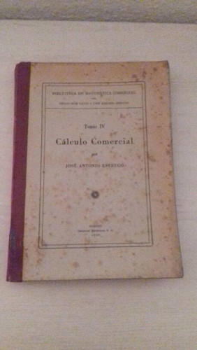 Portada del libro de CALCULO COMERCIAL TOMO IV