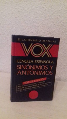 Portada del libro de DICCIONARIO MANUAL LENGUA ESPAÑOLA SINONIMOS Y ANTONIMOS