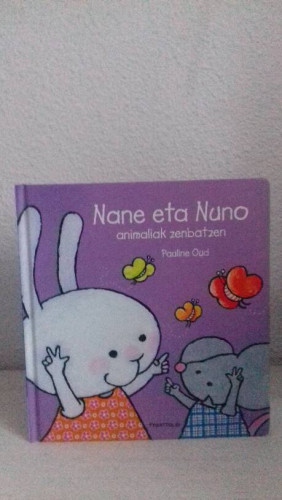 Portada del libro de NANE ETA NUNO ANIMALIAK ZENBATZEN