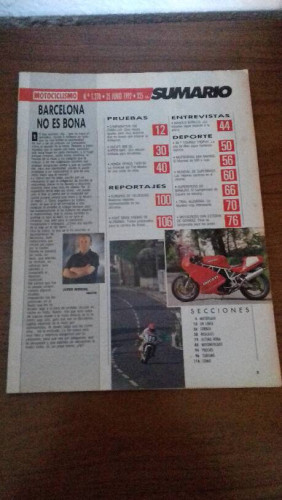 Portada del libro de MOTOCICLISMO NUM 1270 25 JUNIO 1992