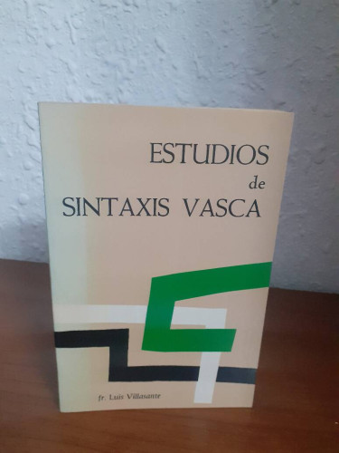 Portada del libro de ESTUDIOS DE SINTAXIS VASCA