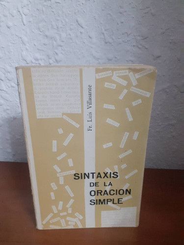 Portada del libro de SINTAXIS DE LA ORACION SIMPLE