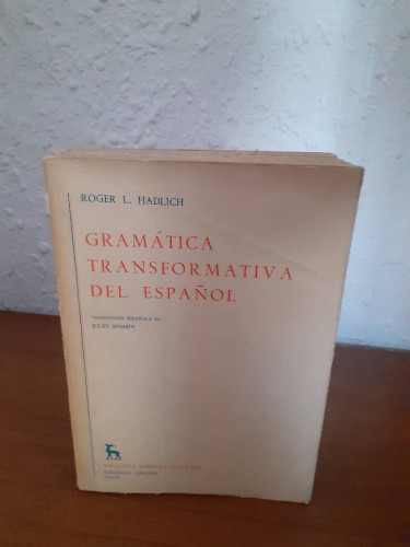 Portada del libro de GRAMATICA TRANSFORMATIVA DEL ESPAÑOL