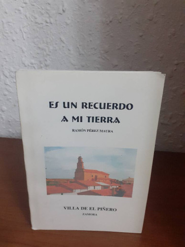 Portada del libro de ES UN RECUERDO A MI TIERRA