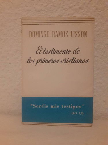 Portada del libro de TESTIMONIO DE LOS PRIMEROS CRISTIANOS, EL