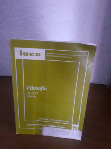 Portada del libro de FILOSOFIA COU TEXTOS