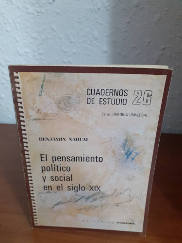 Portada del libro de PENSAMIENTO POLITICO Y SOCIAL EN EL SIGLO XIX, EL