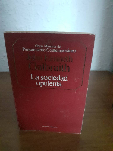 Portada del libro de SOCIEDAD OPULENTA, LA