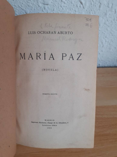 Portada del libro de MARIA PAZ