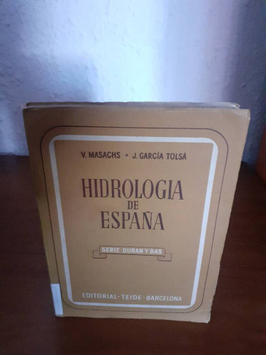 Portada del libro de HIDROLOGIA DE ESPAÑA