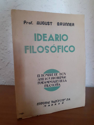 Portada del libro de IDEARIO FILOSOFICO EL HOMBRE DE HOY LOS PROBLEMAS FUNDAMENTALES DE LA FILOSOFIA