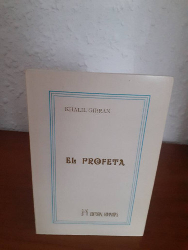 Portada del libro de PROFETA, EL