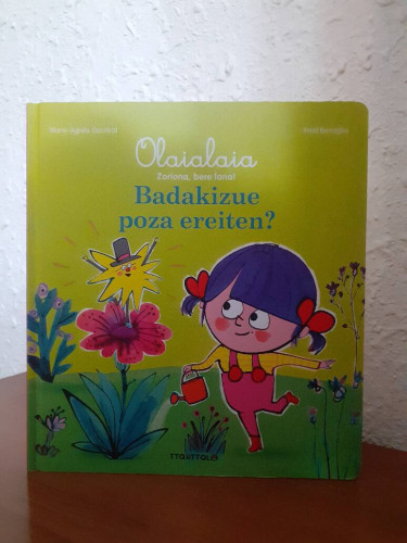 Portada del libro de OLAIALAIA ZORIONA BERE LANA BADAIZUE POZA EREITEN