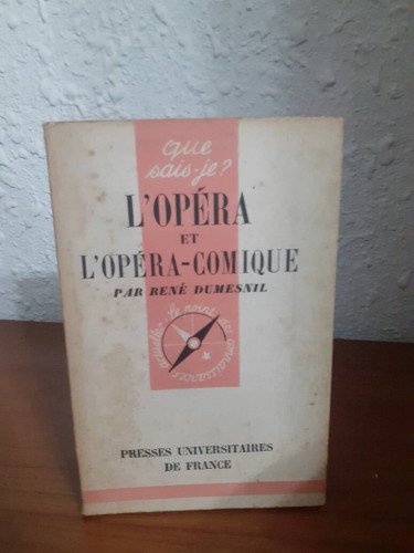 Portada del libro de L'OPERA ET L'OPERA COMIQUE