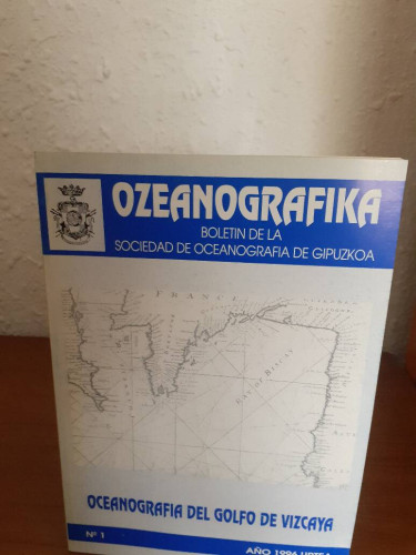 Portada del libro de OZEANOGRAFIKA BOLETIN DE LA SOCIEDAD OCEANOGRAGFICA DE GIPUZKOA Nº 1 AÑO 1996 URTEA