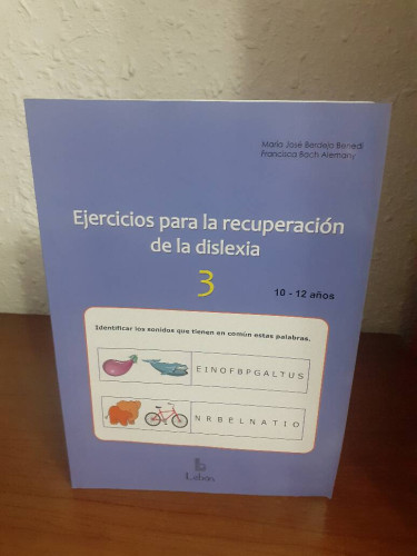 Portada del libro de EJERCICIOS PARA LA RECUPERACION DE LA DISLEXIA 3