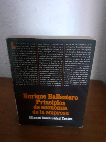 Portada del libro de PRINCIPIOPS DE ECONOMIA DE LA EMPRESA