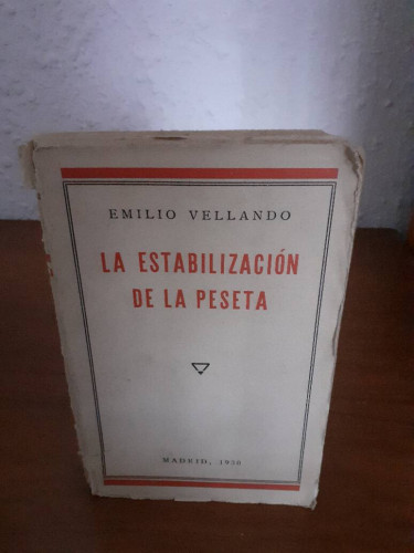 Portada del libro de ESTABILIZACION DE LA PESETA ESTUDIOS CRITICOS, LA
