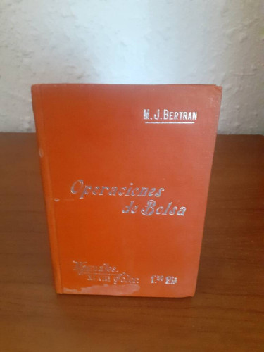 Portada del libro de OPERACIONES DE BOLSA