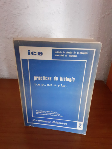 Portada del libro de Prácticas de biología bup, cou y fp