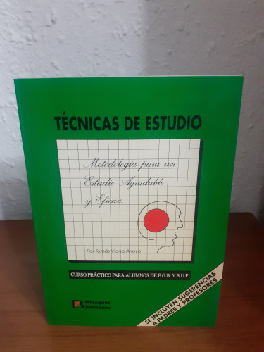 Portada del libro de Técnicas de estudio : metodología para un estudio agradable y eficaz