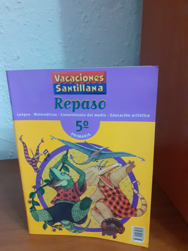 Portada del libro de Repaso lengua matemáticas conocimiento del medio educación artística 5 primaria