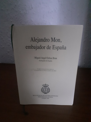 Portada del libro de Alejandro Mon, embajador de España