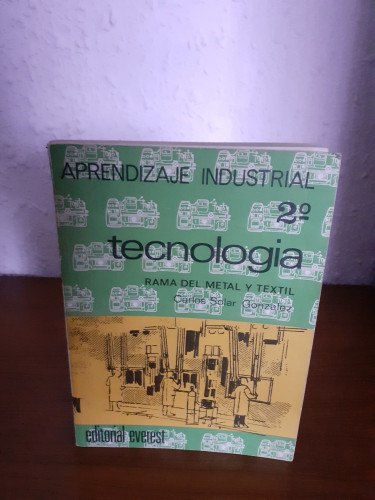 Portada del libro de Aprendizaje industrial 2º tecnología ramadel metal y textil