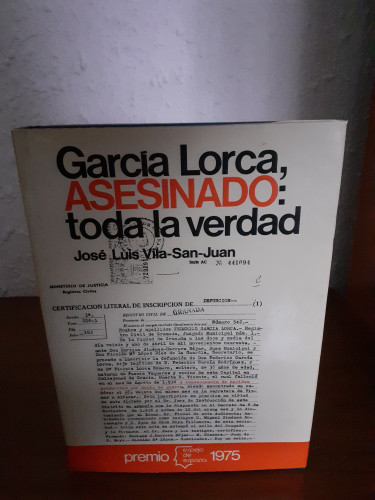 Portada del libro de García Lorca, Asesinado: Toda La Verdad