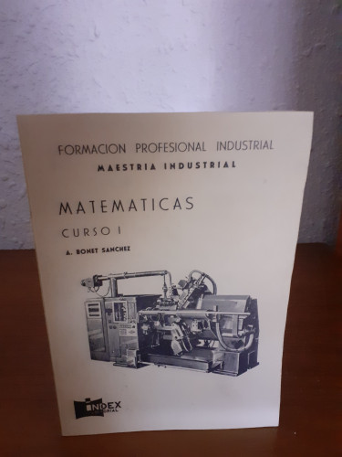 Portada del libro de Matemáticas curso I formación profesional industrial maestría industrial