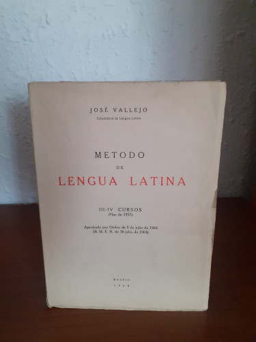 Portada del libro de Método de lengua latina III-IV Cursos plan de 1957