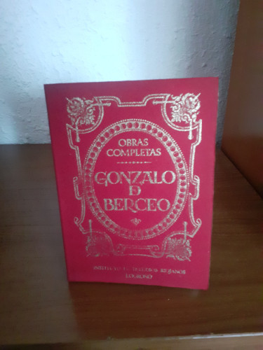 Portada del libro de Obras Completas de Gonzalo de Berceo