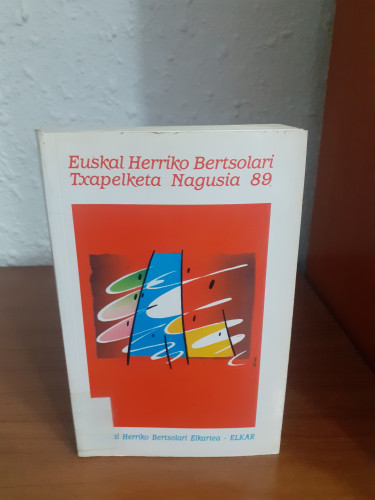 Portada del libro de Euskal Herriko Bertsolari Txapelketa Nagusia, 1989