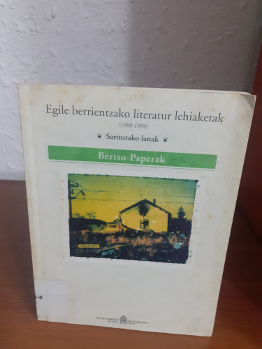 Portada del libro de Egile berrientzako lehiaketak 1988-1994 Saritutako lanak