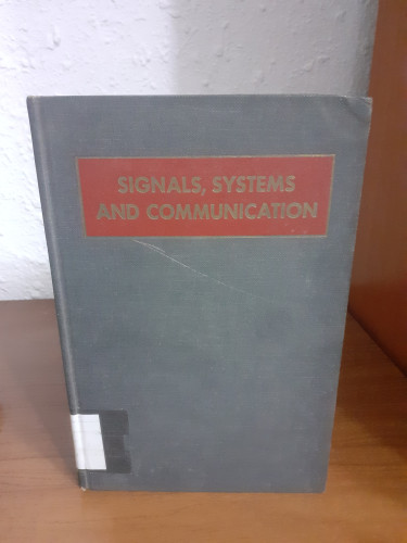 Portada del libro de Signals, systems and communication