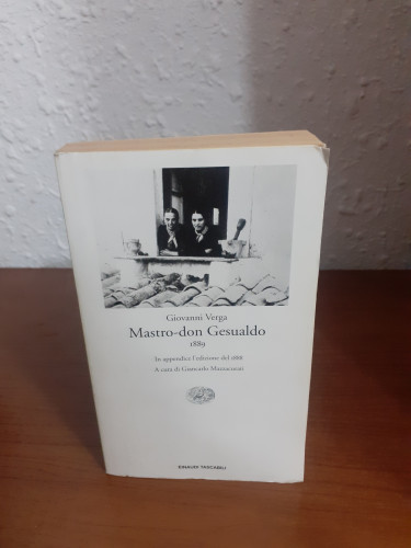 Portada del libro de Mastro-don Gesualdo. L'edizione definitiva del 1889 e, in appendice, quella del 1888