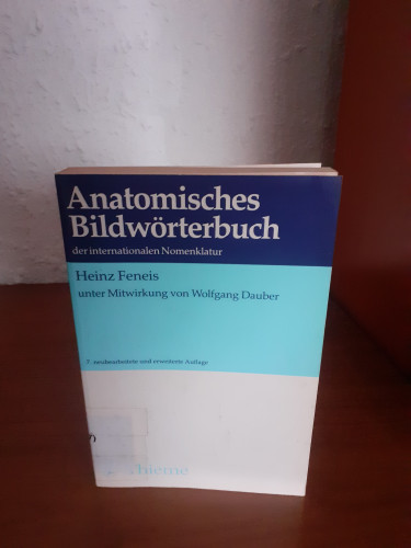 Portada del libro de Heinz Feneis: Anatomisches Bildwörterbuch der internationalen Nomenklatur