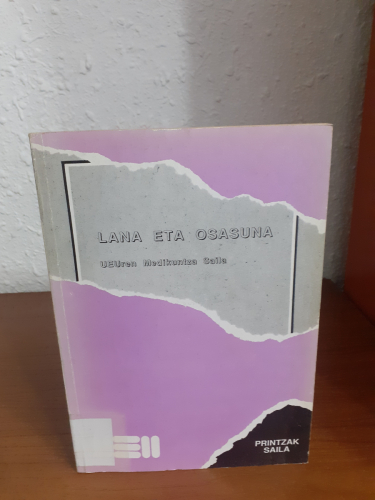 Portada del libro de LANA ETA OSASUNA UEUren Medikuntza Saila