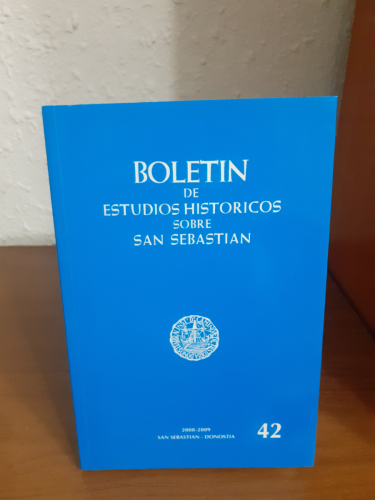 Portada del libro de Boletín de estudios históricos sobre San Sebastian 42 2008-2009