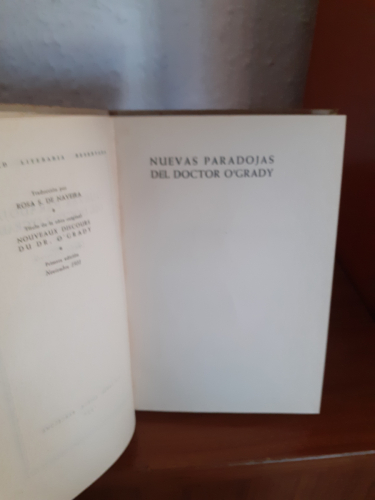 Portada del libro de Nuevas paradojas del doctor O'Grady