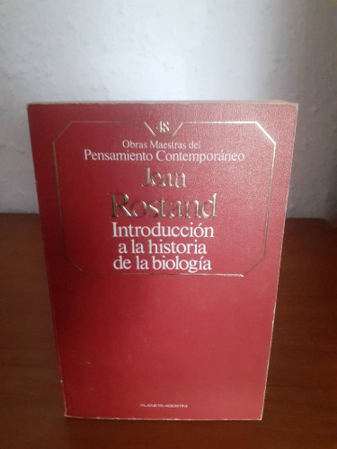 Portada del libro de INTRODUCCION A LA HISTORIA DE LA BIOLOGIA