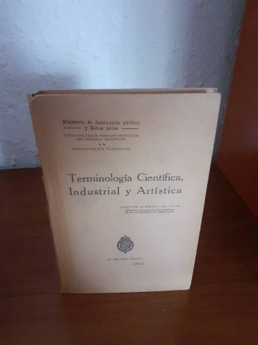 Portada del libro de TERMINOLOGIA CIENTIFICA INDUSTRIAL Y ARTISTICA