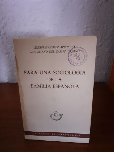 Portada del libro de Para una sociología de la familia española