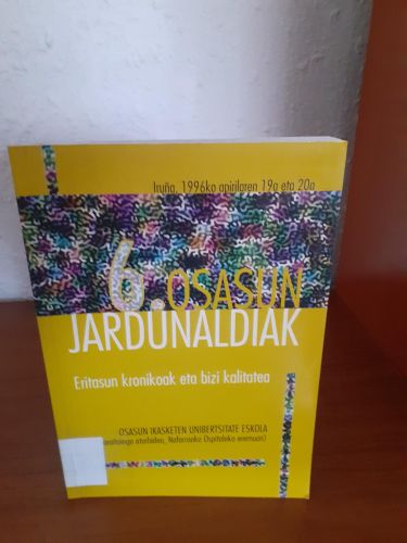 Portada del libro de Eritasun kronikoak eta bizi-kalitatea