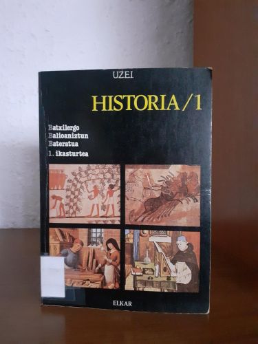 Portada del libro de Historia 1 B.B.B.-1