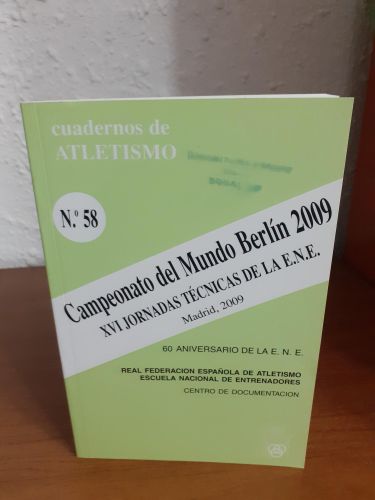 Portada del libro de Campeonato del Mundo Berlín 2009 XVI Jornadas técnicas de la E.N.E.