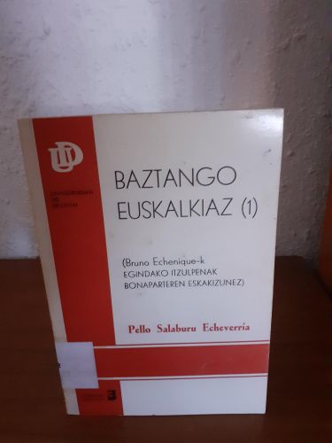Portada del libro de Baztango Euskalkiaz (I)