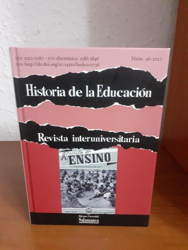 Portada del libro de Historia de la educación, revista interuniversitaria Num 36-2017
