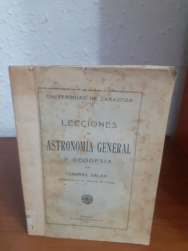 Portada del libro de LECCIONES DE ASTRONOMIA GENERAL Y GEODESIA