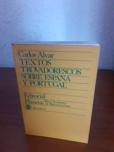 Portada del libro de TEXTOS TROVADORESCOS SOBRE ESPAÑA Y PORTUGAL